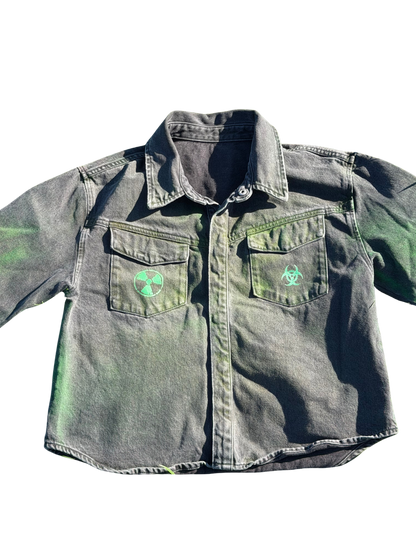 Moss Biohazard Collar Shirt