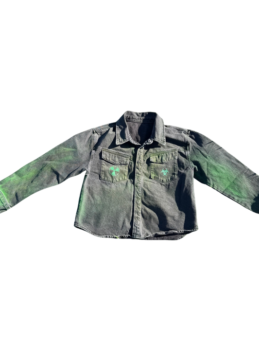 Moss Biohazard Collar Shirt